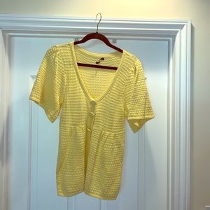 Yellow cardigan